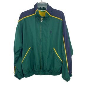 Prince Mens Size Large Tennis Green Windbreaker Full Zip Long Sleeve Jacket